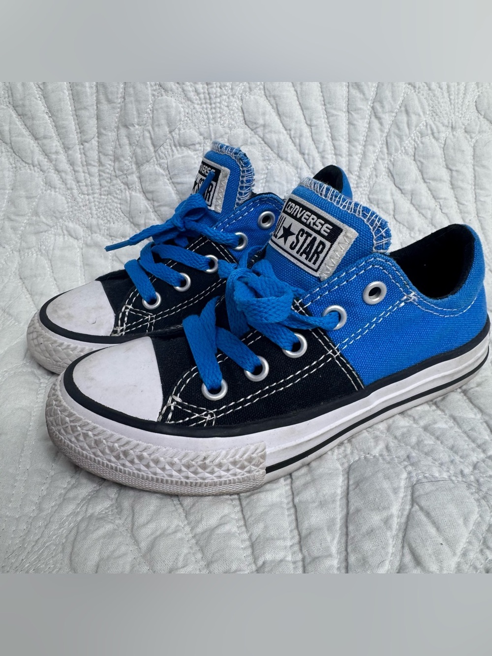 Converse Chuck Taylor All Star Low Top Blue & Black Slip On Sneakers Size 11